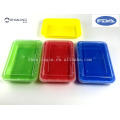 1 compartment meal prep plastic take out food container plastic,bule and leakproof bento lunch box